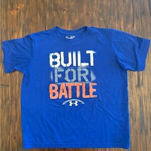 Under Armour Kids Royal Blue 'Built for Battle' Tee NWOT!